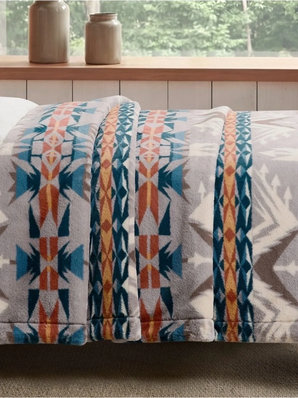 NEW Pendleton Faux Fur Soft Luxe Blanket Queen Echo Peaks 98x92